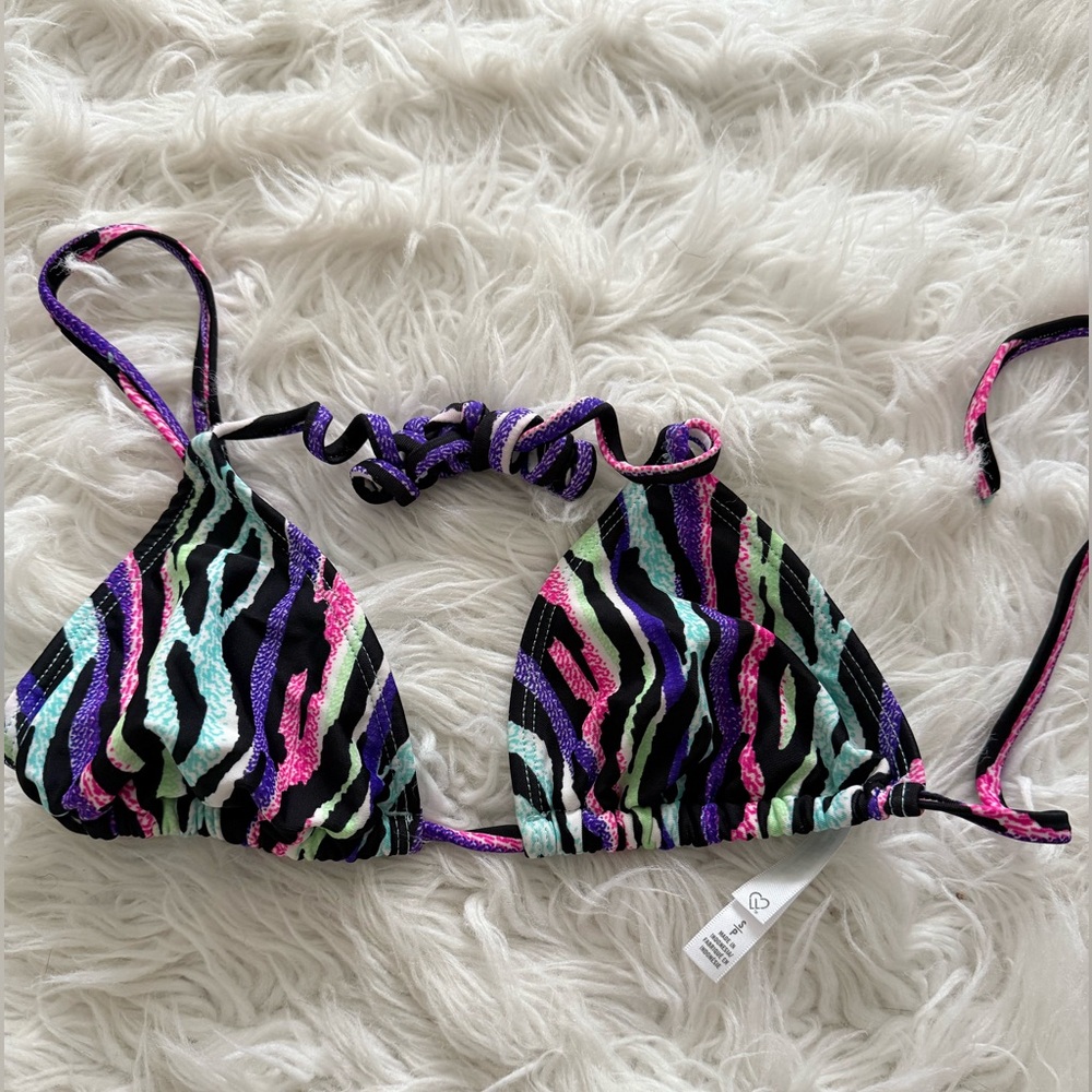 Aeropostale Mint and Purple Bikini Top